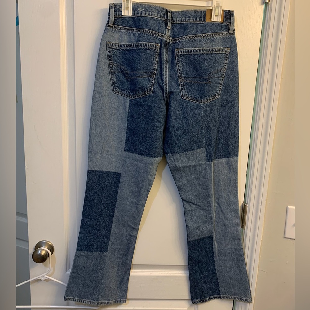 American Eagle Patchwork 90’s Bootcut High Rise D… - image 3